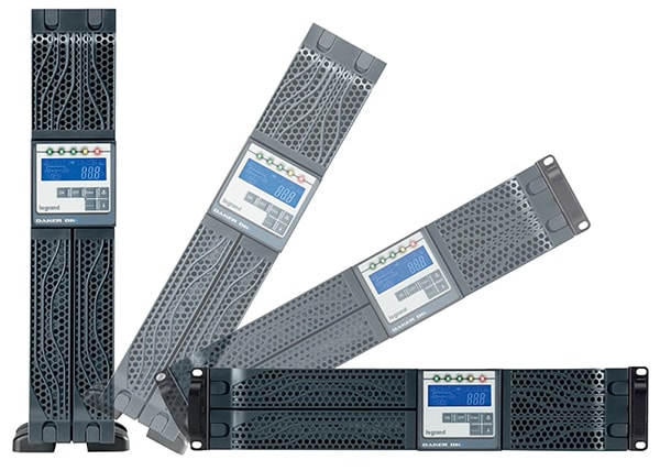 REVERSIBL SCREEN with the reversible screen, the daker dk plus ups can be used in both tower and 19" rack configuration.